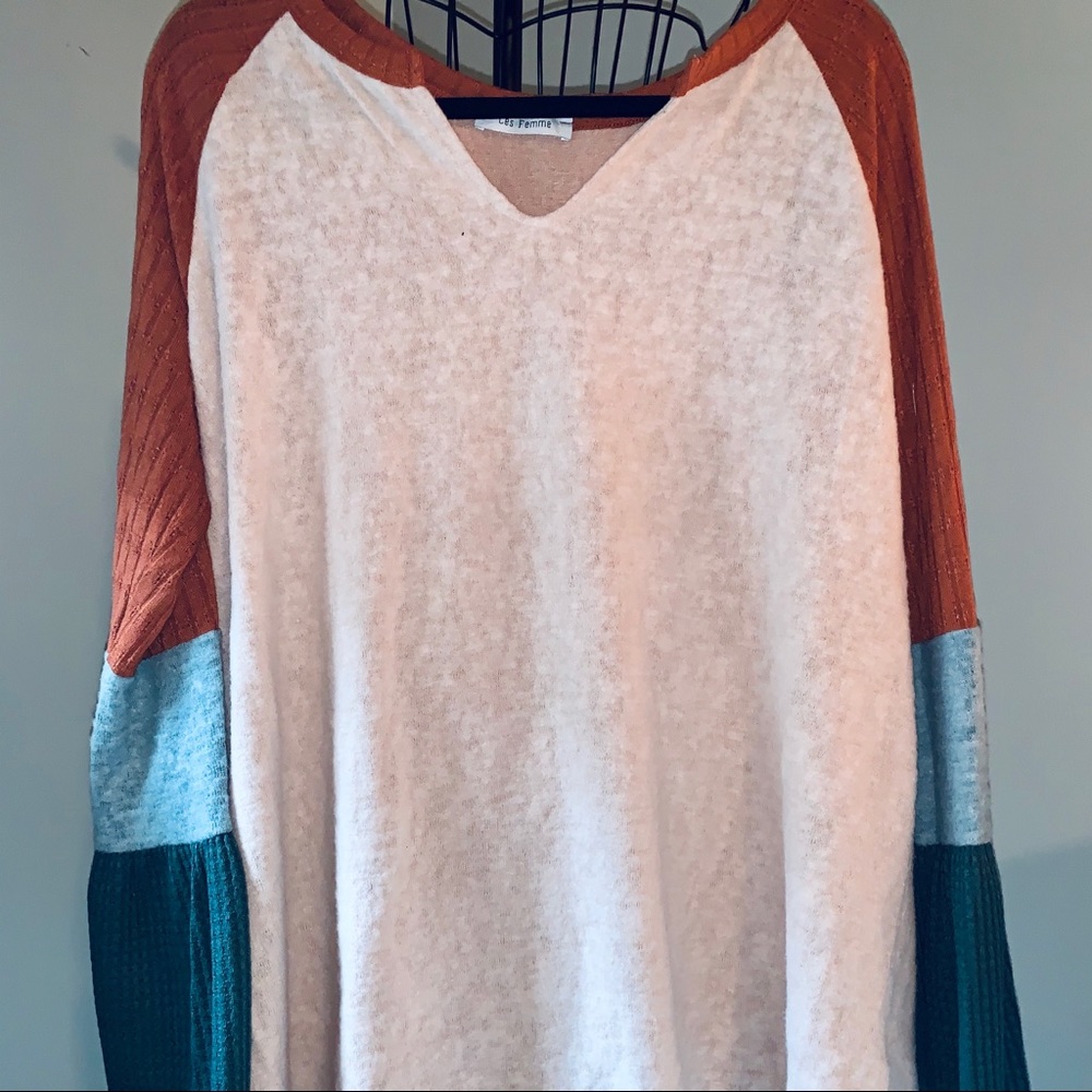 Ces Femme Bell Sleeve Lightweight Sweater Sz L